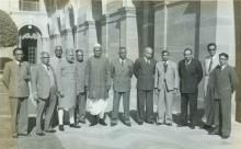 President Dr. Rajendra Prasad with the Prime Minister of Ceylon and his delegation