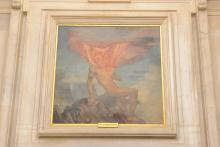 Painting, The Creation of Man at Rashtrapati Bhavan Granth Kutir