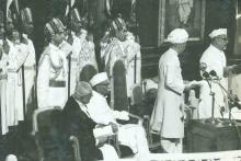 Vice-President of India, Dr. Zakir Husain taking Oath of Office