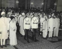 Arrival of President Dr. Radhakrishnan at the Investiture Ceremony, Rashtrapati Bhavan