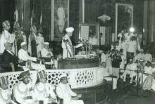 President Dr. Radhakrishnan delivering a speech after assuming office.