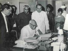 President V.V. Giri Signing the oath register after assuming office