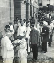 President V.V. Giri receiving greetings from public