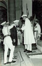 President Dr. Rajendra Prasad at the Investiture Ceremony held at Rashtrapati Bhavan