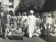 President Dr. Radhakrishnan with the folk dance troupe from Maharashtra