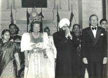 President Giani Zail Singh hosting Banquet in honour of Queen of Netherlands