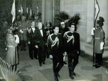 President of the U.S.A., Dwight D. Eisenhower arriving for the State Banquet held in his honour by President Dr. Rajendra Prasad