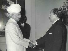 President Dr. Radhakrishnan with Dr. Mohammad Yousuf, Prime Minister of Afghanistan