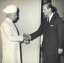 President Dr. Radhakrishnan with the Duke of Edinburgh at Rashtrapati Bhavan