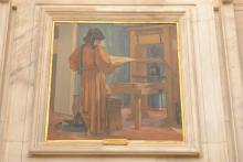 Painting, Invention of the Printing Press at Rashtrapati Bhavan Library