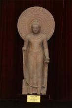 5the Century A.D. Statue of Lord Buddha displayed in the Ganatantra Mandap